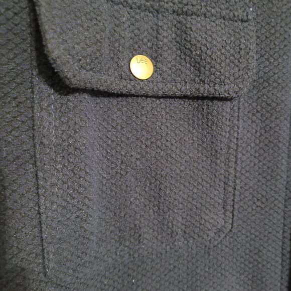 Lee Mens Regular Fit Navy Button-Up‎ Shirt Jacket w/side pockets - Picture 7 of 10